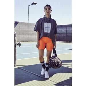 Daniel Patrick Neon Orange Athletic Bike Biker Shorts Women's Size Small